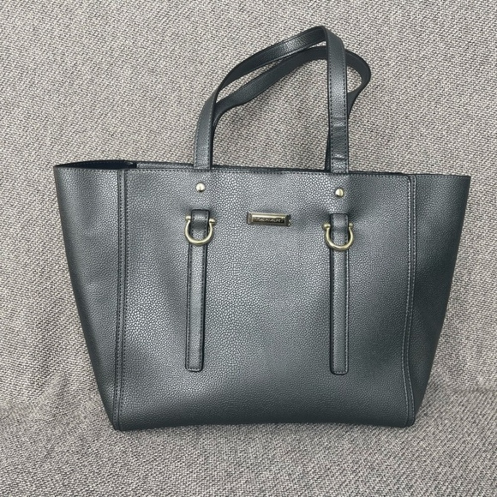 Tahari Gray Tote Bag with Classic Minimalist Design